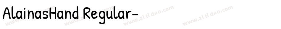 AlainasHand Regular字体转换